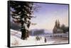 Snow Scene in the South of France, 1868-Josephine Bowes-Framed Stretched Canvas