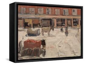 Snow Scene (Oil on Canvas)-James Wilson Morrice-Framed Stretched Canvas