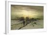 Snow Scene: Sunset, 19th Century-Ludwig Munthe-Framed Giclee Print