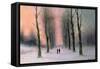 Snow Scene-Wanstead Park-Nils Hans Christiansen-Framed Stretched Canvas