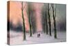 Snow Scene-Wanstead Park-Nils Hans Christiansen-Stretched Canvas