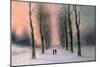 Snow Scene-Wanstead Park-Nils Hans Christiansen-Mounted Giclee Print