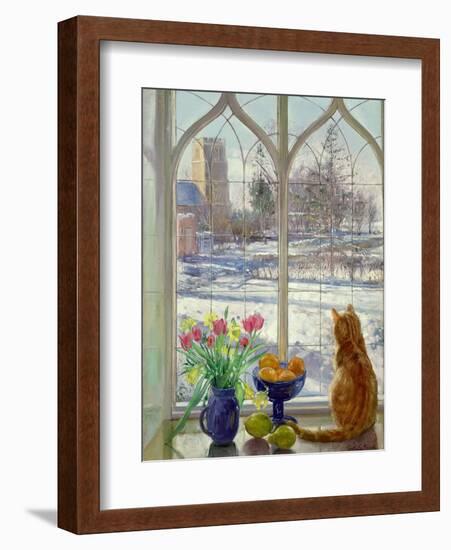 Snow Shadows and Cat-Timothy Easton-Framed Giclee Print