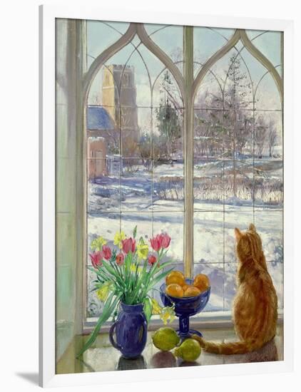 Snow Shadows and Cat-Timothy Easton-Framed Giclee Print