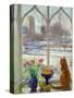 Snow Shadows and Cat-Timothy Easton-Stretched Canvas