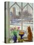 Snow Shadows and Cat-Timothy Easton-Stretched Canvas