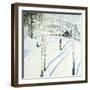 Snow Shadows-Malva-Framed Giclee Print