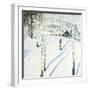 Snow Shadows-Malva-Framed Giclee Print