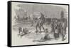 Snow-Shoe Hurdle-Race, at Montreal-null-Framed Stretched Canvas