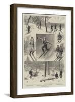 Snow-Skating in Norway-null-Framed Giclee Print