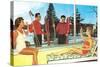 Snow Skiers with Women in Bathing Suits, Retro-null-Stretched Canvas