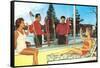 Snow Skiers with Women in Bathing Suits, Retro-null-Framed Stretched Canvas