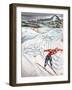 "Snow Skiier After the Falls," January 25, 1947-Constantin Alajalov-Framed Giclee Print