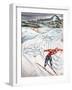 "Snow Skiier After the Falls," January 25, 1947-Constantin Alajalov-Framed Giclee Print