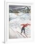 "Snow Skiier After the Falls," January 25, 1947-Constantin Alajalov-Framed Giclee Print