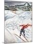 "Snow Skiier After the Falls," January 25, 1947-Constantin Alajalov-Mounted Giclee Print