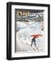 "Snow Skiier After the Falls," Saturday Evening Post Cover, January 25, 1947-Constantin Alajalov-Framed Premium Giclee Print