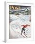 "Snow Skiier After the Falls," Saturday Evening Post Cover, January 25, 1947-Constantin Alajalov-Framed Giclee Print