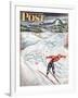 "Snow Skiier After the Falls," Saturday Evening Post Cover, January 25, 1947-Constantin Alajalov-Framed Giclee Print