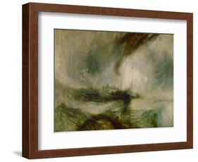 Snow storm. A steam boat off a harbours mouth-Joseph Mallord William Turner-Framed Giclee Print