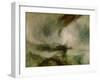 Snow storm. A steam boat off a harbours mouth-Joseph Mallord William Turner-Framed Giclee Print