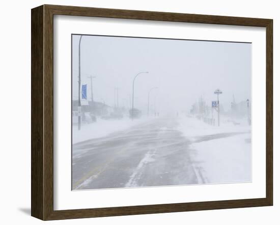 Snow Storm and Blizzard, Churchill, Hudson Bay, Manitoba, Canada, North America-Thorsten Milse-Framed Photographic Print