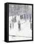 Snow Storm, Fifth Avenue, New York, 1907-Childe Hassam-Framed Stretched Canvas