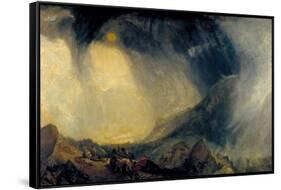 Snow Storm: Hannibal and His Army Crossing the Alps-J. M. W. Turner-Framed Stretched Canvas