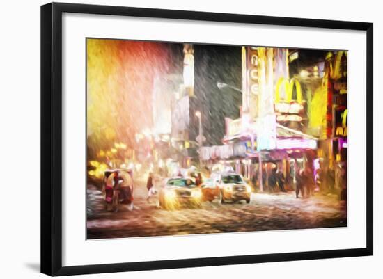 Snow Storm in Manhattan II - In the Style of Oil Painting-Philippe Hugonnard-Framed Giclee Print