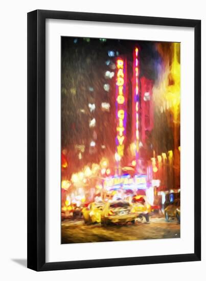 Snow Storm in Manhattan III - In the Style of Oil Painting-Philippe Hugonnard-Framed Giclee Print