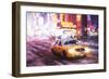 Snow Storm - In the Style of Oil Painting-Philippe Hugonnard-Framed Giclee Print