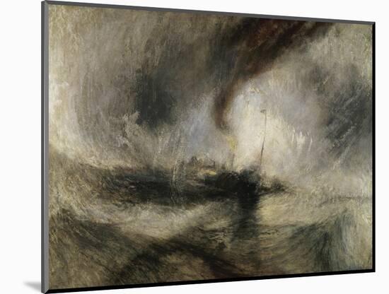 Snow Storm: Steam-Boat Off a Harbour's Mouth-J.M.W. Turner-Mounted Premium Giclee Print