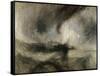 Snow Storm: Steam-Boat Off a Harbour's Mouth-J.M.W. Turner-Framed Stretched Canvas