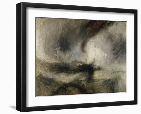 Snow Storm: Steam-Boat Off a Harbour's Mouth-J.M.W. Turner-Framed Giclee Print