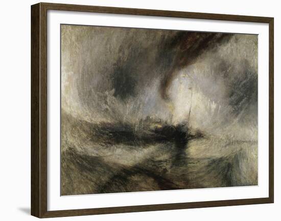 Snow Storm: Steam-Boat Off a Harbour's Mouth-J.M.W. Turner-Framed Giclee Print