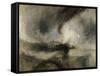 Snow Storm: Steam-Boat Off a Harbour's Mouth-J.M.W. Turner-Framed Stretched Canvas