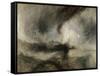 Snow Storm: Steam-Boat Off a Harbour's Mouth-J.M.W. Turner-Framed Stretched Canvas