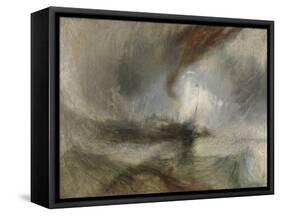 Snow Storm - Steam-Boat Off a Harbour's Mouth-J. M. W. Turner-Framed Stretched Canvas