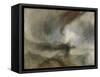 Snow Storm - Steam-Boat Off a Harbour's Mouth-J. M. W. Turner-Framed Stretched Canvas