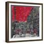 Snow Storm Towards Trafalgar Square-Susan Brown-Framed Giclee Print