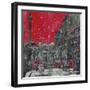 Snow Storm Towards Trafalgar Square-Susan Brown-Framed Giclee Print