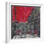 Snow Storm Towards Trafalgar Square-Susan Brown-Framed Giclee Print