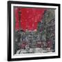 Snow Storm Towards Trafalgar Square-Susan Brown-Framed Giclee Print