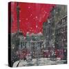 Snow Storm Towards Trafalgar Square-Susan Brown-Stretched Canvas