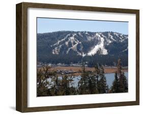 Snow Summit Ski Area in Big Bear Lake, California, Struggles to Make Artificial Snow-Adrienne Helitzer-Framed Premium Photographic Print