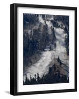 Snow Summit Ski Area in Big Bear Lake, California, Struggles to Make Artificial Snow-Adrienne Helitzer-Framed Photographic Print