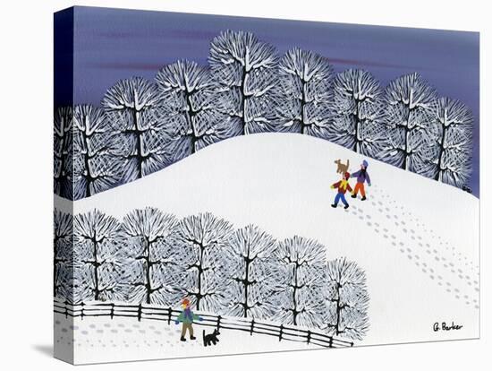 Snow Treck-Gordon Barker-Stretched Canvas