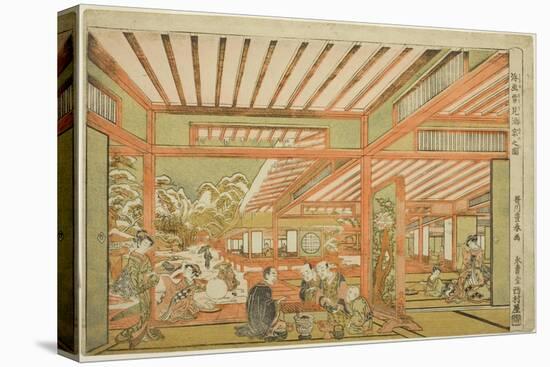 Snow-Viewing Entertainment, C.1771-Utagawa Toyoharu-Stretched Canvas