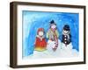 Snow Villagers-Diannart-Framed Art Print