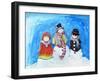 Snow Villagers-Diannart-Framed Art Print